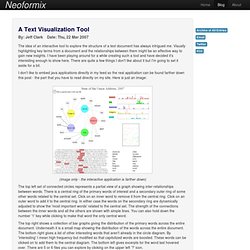 A Text Visualization Tool