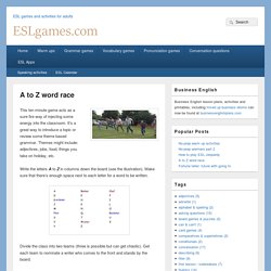 A to Z word race