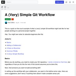 A (Very) Simple Git Workflow - DEV