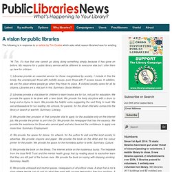 A vision for public libraries