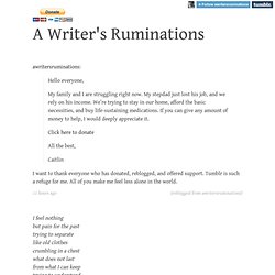 A Writer's Ruminations