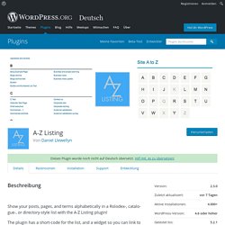 A-Z Listing – WordPress-Plugin