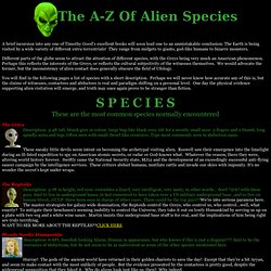 A-Z Of Alien Species