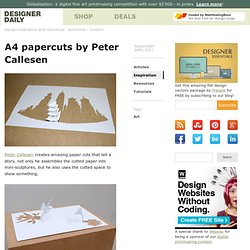A4 papercuts by Peter Callesen - StumbleUpon
