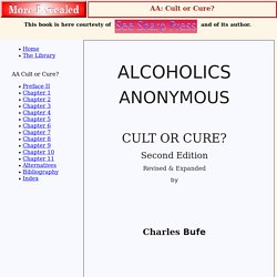 AA: Cult or Cure? Table of Contents