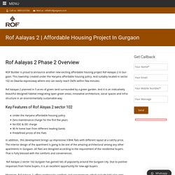 Affordable Housing Project In Gurgaon - ROF