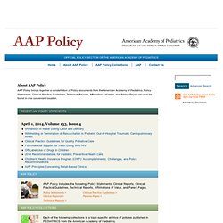 AAP Policy - Journal of the American Academy of Pediatrics