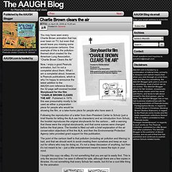 The AAUGH Blog » Charlie Brown clears the air