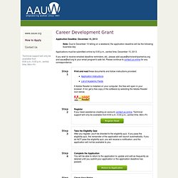 AAUW Career Development Grants