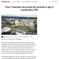 Pour l'abandon du projet de centrale à gaz à Landivisiau (29)