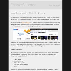 How To: Abandon Flickr for Picasa