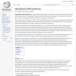 Abandoned child syndrome