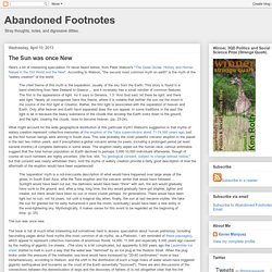 Abandoned Footnotes: The Sun was once New