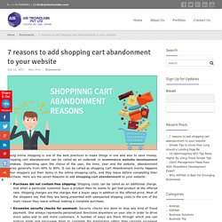 7 reasons to add shopping cart abandonment to your website - Official Blog of AIS Technolabs