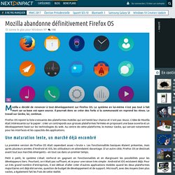 Mozilla abandonne définitivement Firefox OS