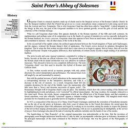 Abbaye de Solesmes - Histoire du Chant Grégorien