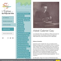 Abbé Gabriel Gay — Diocèse de Belley-Ars