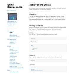 Abbreviations Syntax