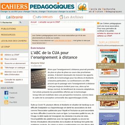 L’ABC de la CUA pour l’enseignement à distance