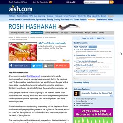 ABC's of Rosh Hashanah