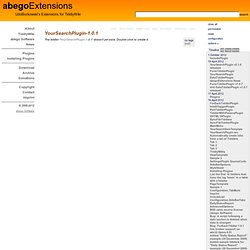 abegoExtensions - UdoBorkowski's Extensions for TiddlyWiki