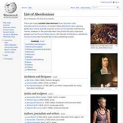 List of Aberdonians