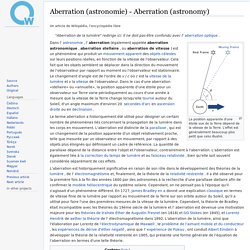 Aberration (astronomie) - Aberration (astronomy) - qaz.wiki