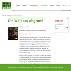 Die Welt am Abgrund – Amadeu Antonio Stiftung