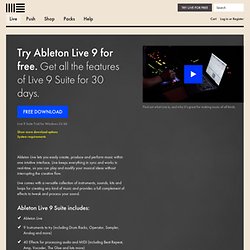 Try Ableton Live 9 for free - 30-day Trial download