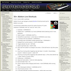 50+ Ableton Live Shortcuts