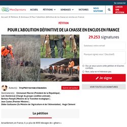 Pour l’abolition définitive de la chasse en enclos en France