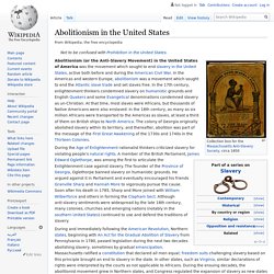 Abolitionism in the United States