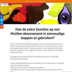 Hoe de extra licenties op een McAfee-abonnement in eenvoudige stappen te gebruiken?