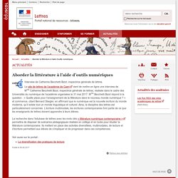 Aborder la littérature à l’aide d’outils numériques - Lettres - Éduscol