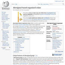 Aboriginal-based organized crime