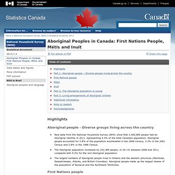 Aboriginal Peoples in Canada: First Nations People, Métis and Inuit