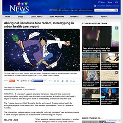 Aboriginal Canadians face racism