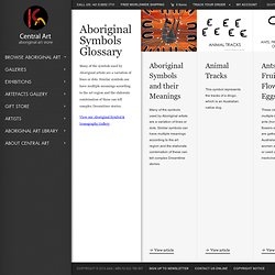 Aboriginal Art Store Art History & Culture: Aboriginal Symbols Glossary Archives