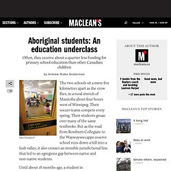 Aboriginal students: An education underclass - Canada