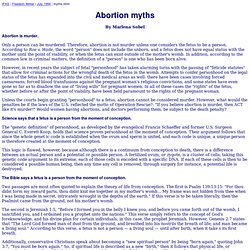 Abortion myths
