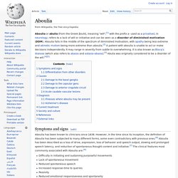 Aboulia