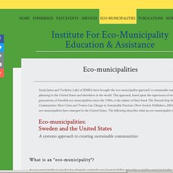 Eco-municipalities: Sweden and the United States