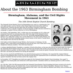 About the 1963 Birmingham Bombing