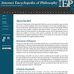 About peer review on Internet Encyclopedia of Philosophy