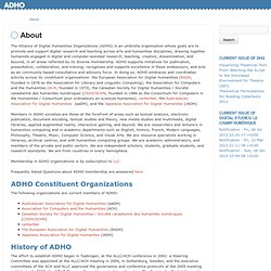 3 – Alliance of digital humanities organizations (ADHO)
