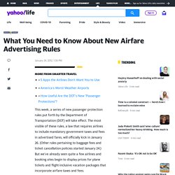 What You Need to Know About New Airfare Advertising Rules