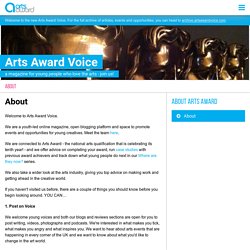 About - Arts Award Voice