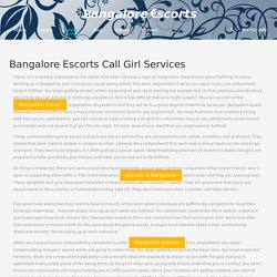 About Bangalore Escort Service