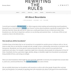 All About Boundaries - Rewriting The Rules