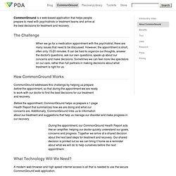 About CommonGround - PDA
